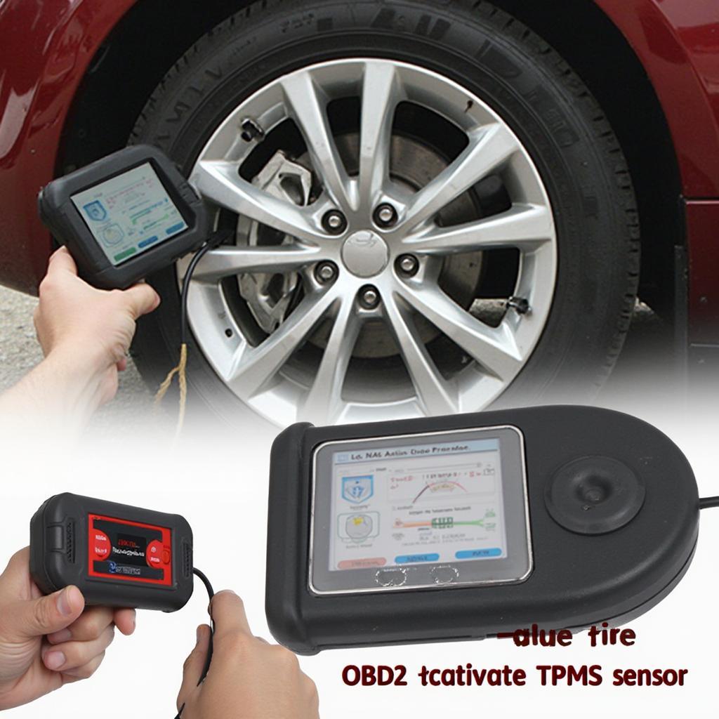 Using an OBD2 TPMS Scanner on a Tire