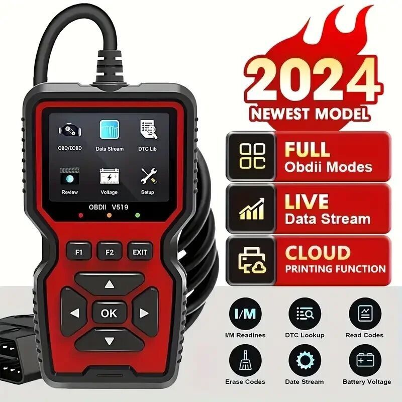 V519 OBD2 Scanner Professional Code Read Engine System Car Diagnostic Tool