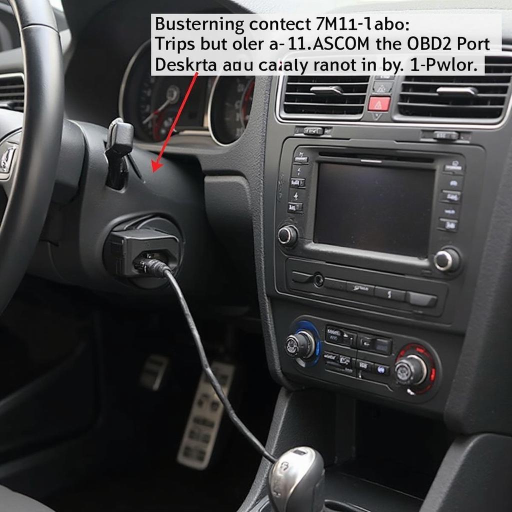 VAG COM 11.11.3 Cable Connected to a Car's OBD2 Port