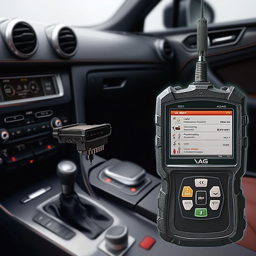 VAG OBD2 Scan Tool Connected to an Audi