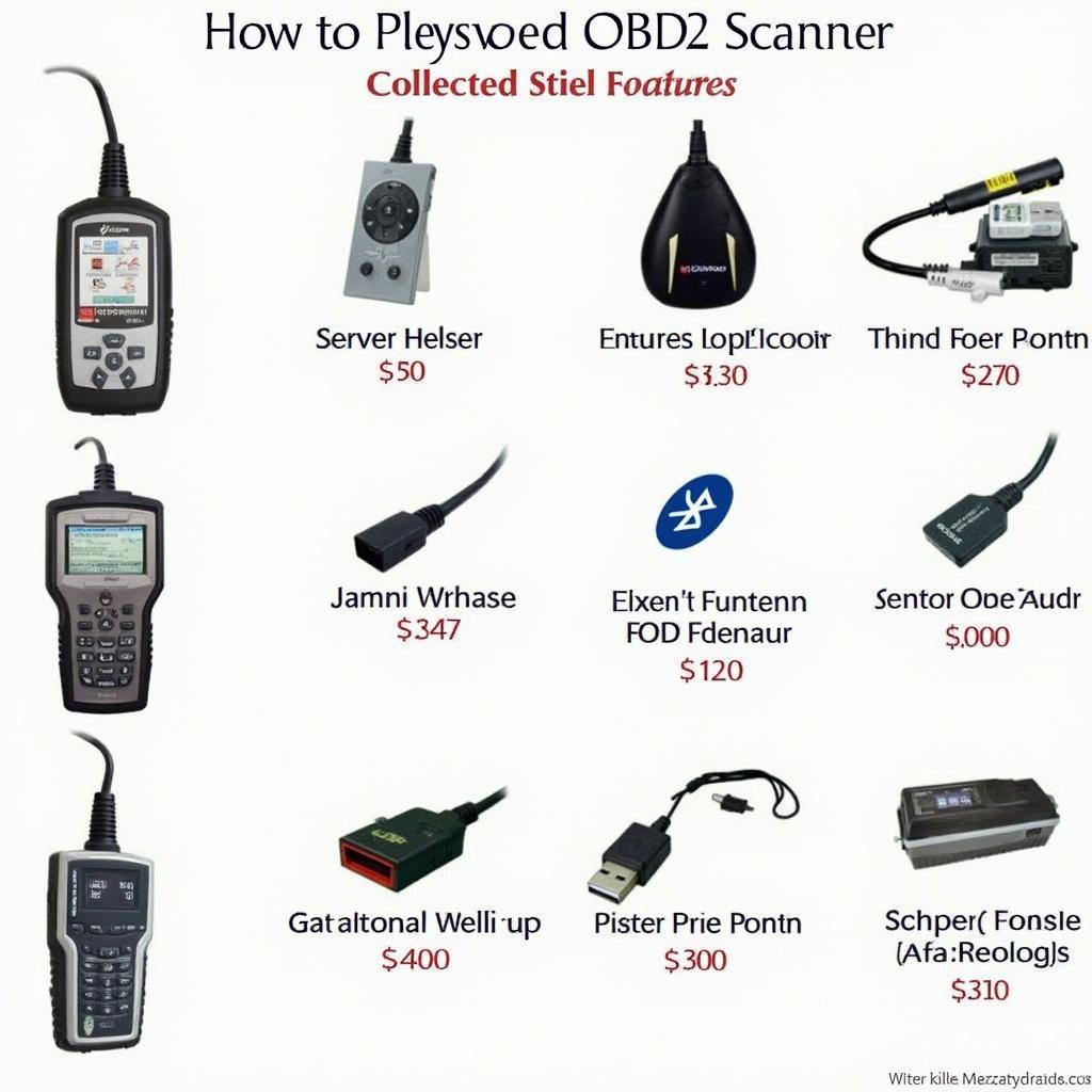 Various OBD2 Scanners on Display