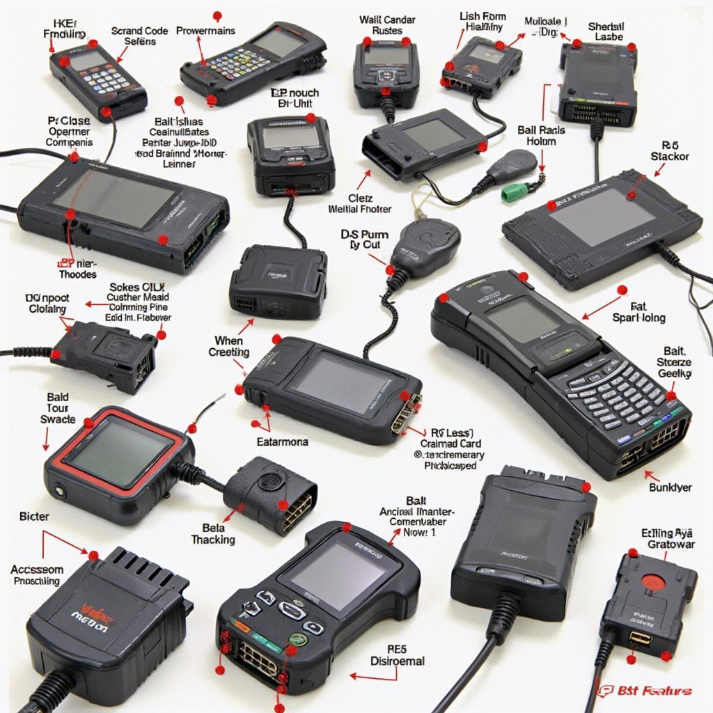 Various OBD2 Scanners on a Table