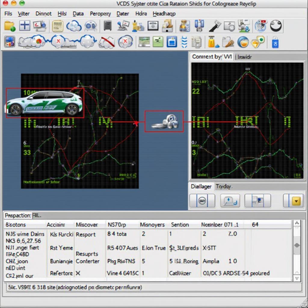 VCDS software interface used with KKL 409.1 cable