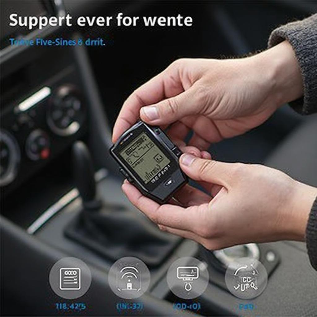 Person Holding VeePeak Bluetooth 4.0 OBD2 Scanner