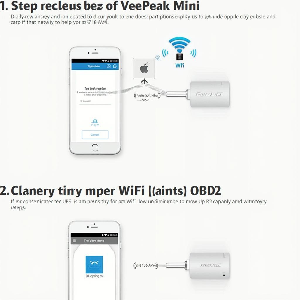 Setting up the VeePeak Mini WiFi OBD2 Scanner with an iOS device.