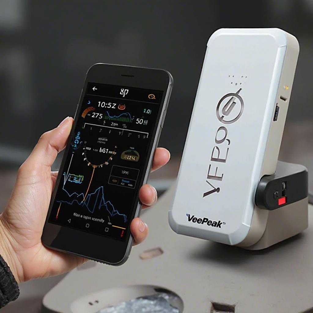 VeePeak OBD2 Scanner App Interface Displaying Real-Time Data