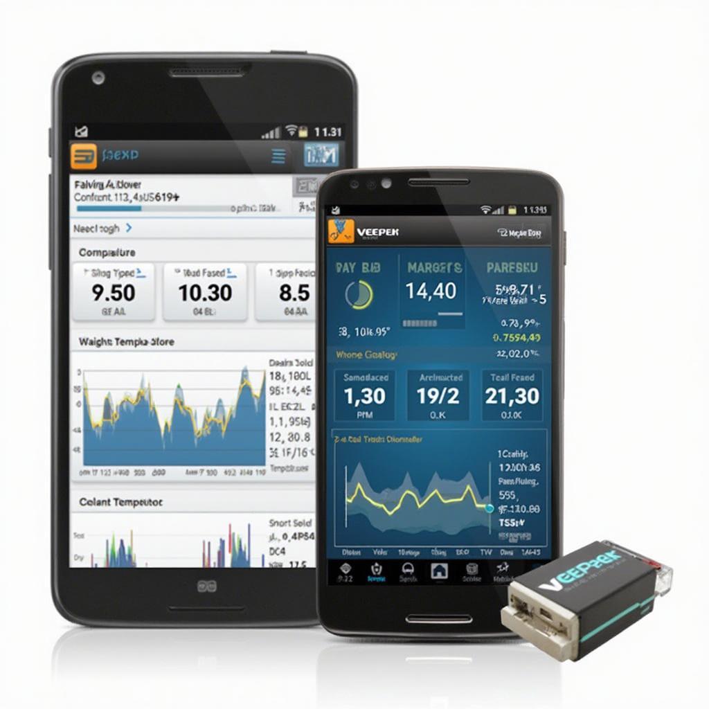 VeePeak VP39 OBD2 Scanner App Displaying Real-Time Data