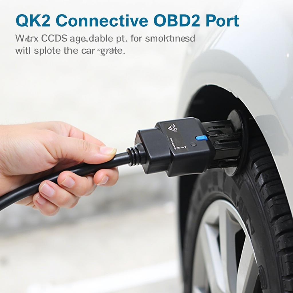 Vgate Bluetooth OBD2 Adapter Connected to Car OBD2 Port