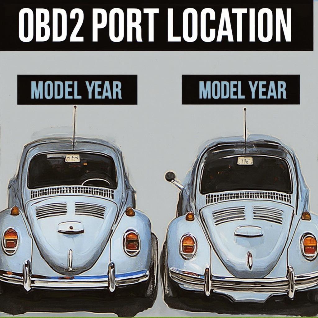 VW Beetle OBD2 Port in Different Model Years