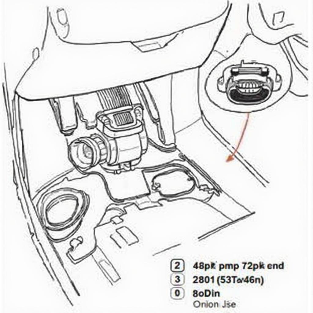 Diagram of OBD2 Port Location in W202