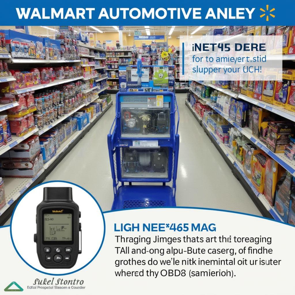 Walmart Automotive Aisle with OBD2 Scanners