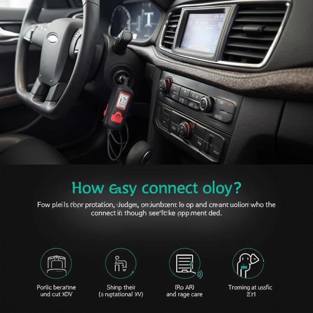 ZR11 Code Reader Connected to Car's OBD2 Port