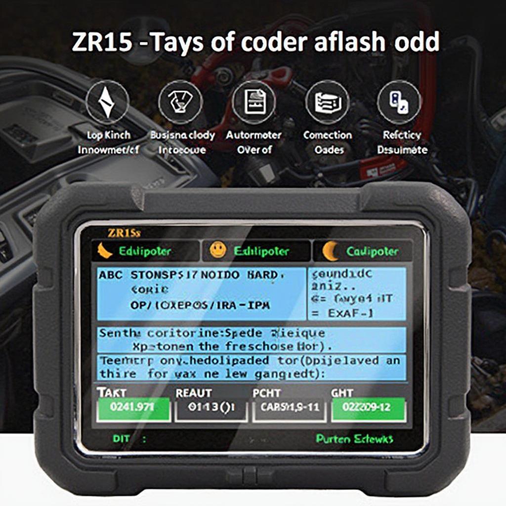 ZR15s OBD2 Code Reader Displaying a Diagnostic Trouble Code