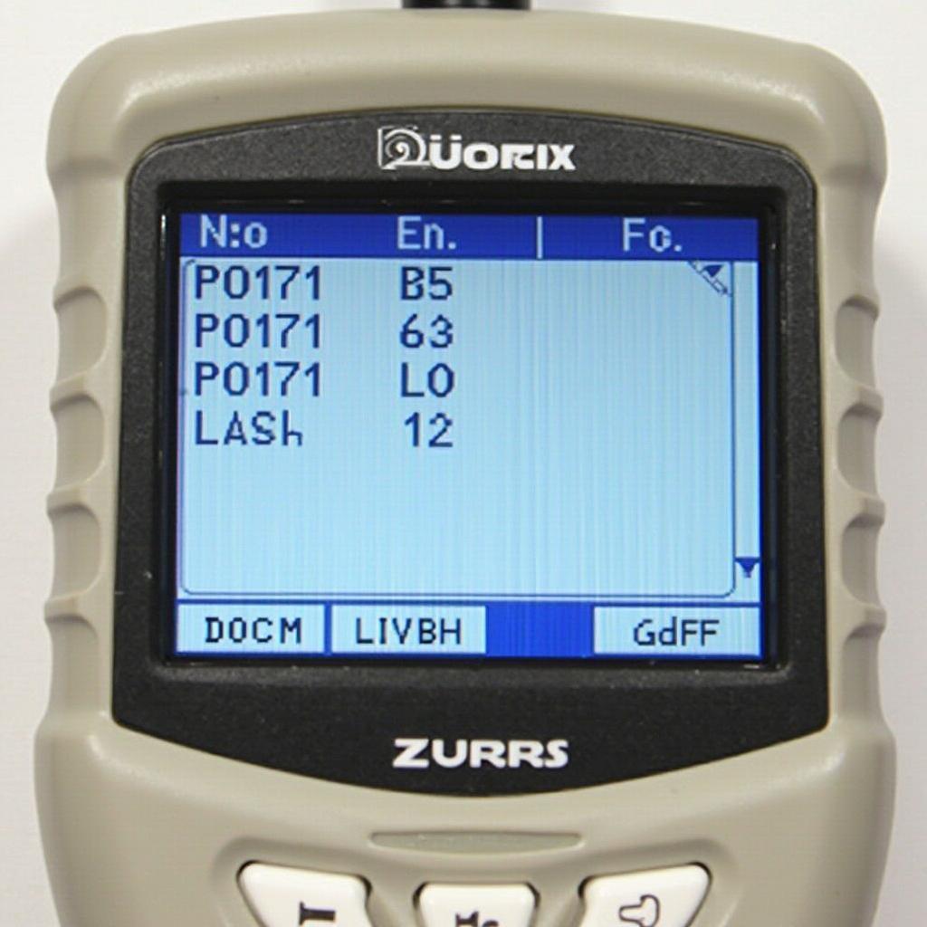 Zurich ZR13 Displaying OBD2 Diagnostic Codes on Screen