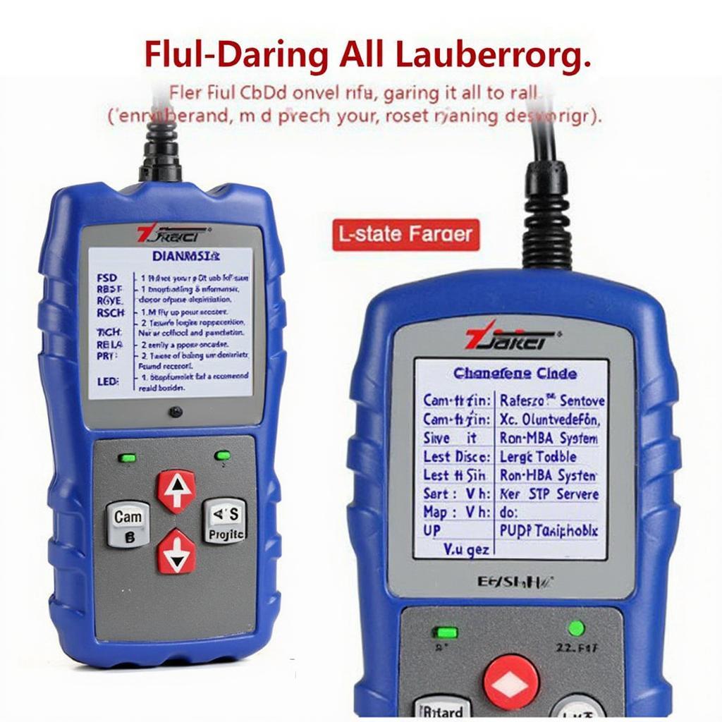 Close-up view of the Zurich ZR13 OBD2 Scanner's display showing diagnostic trouble codes.