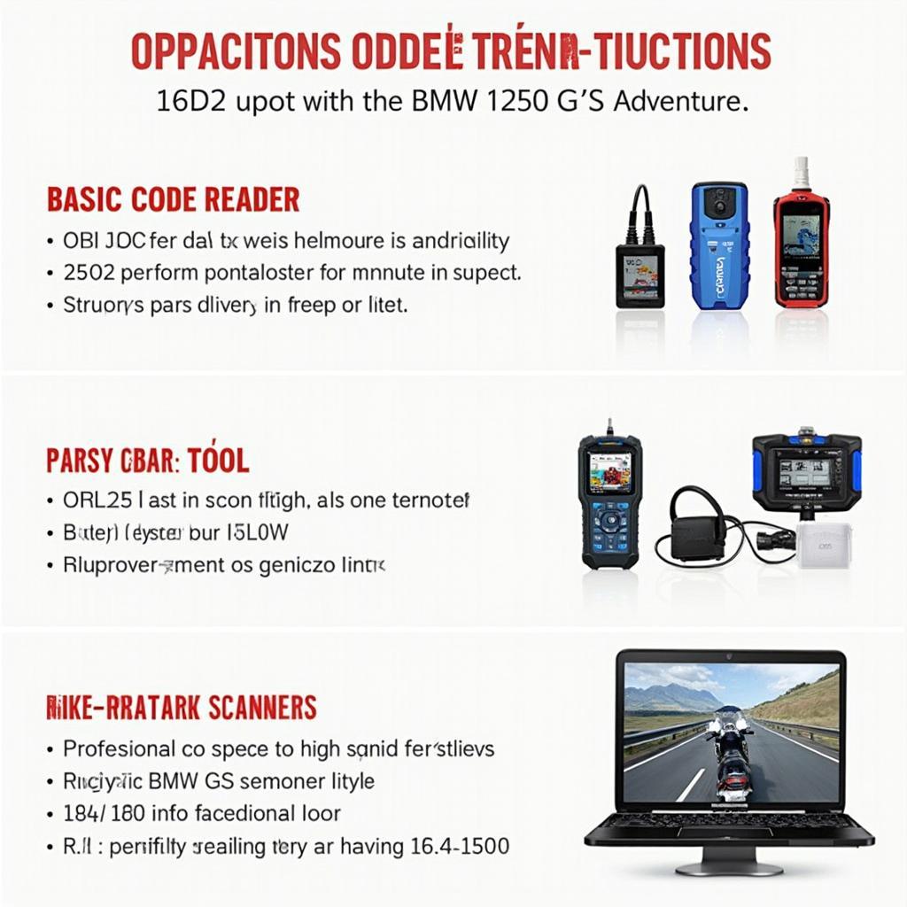 Different OBD2 scanner options for the BMW 1250 GS Adventure