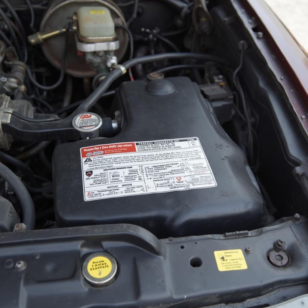 1993 Silverado Engine Bay and VECI Label