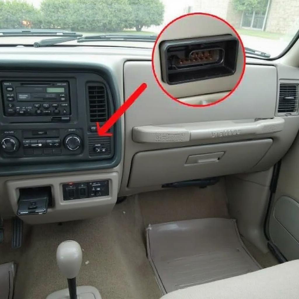 1996 Jeep Cherokee OBD2 Connector Location Under the Dashboard