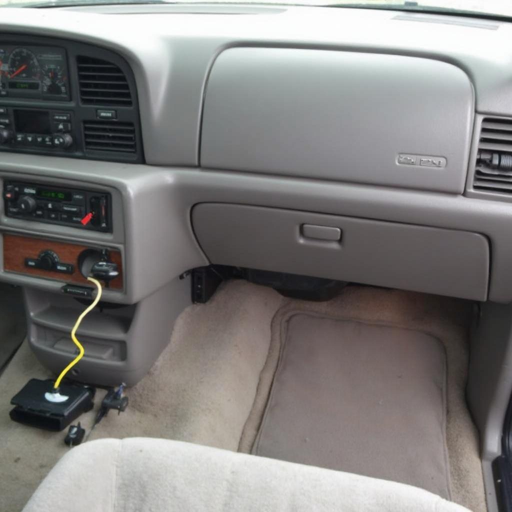 1996 Plymouth Voyager OBD2 Port Location under the dashboard