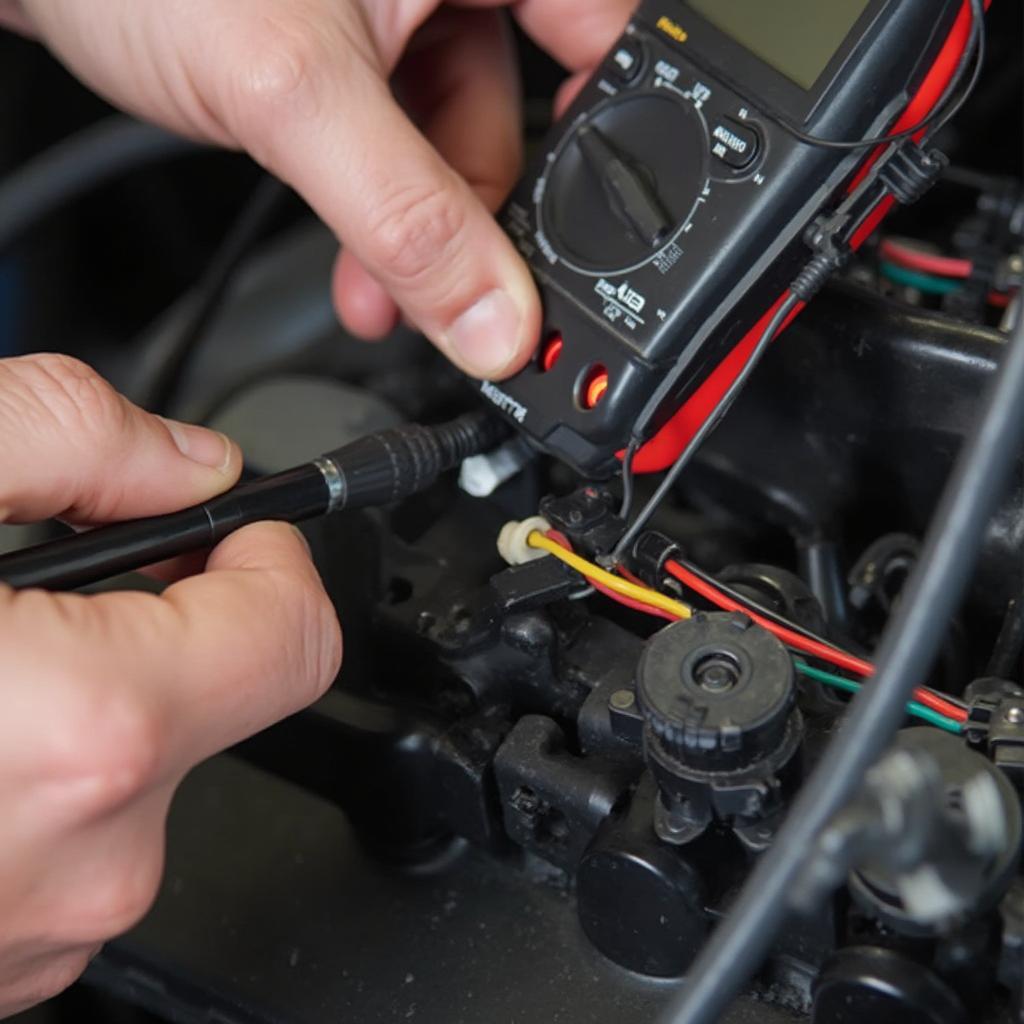 Inspecting the Wiring Harness for Damage on a 2001 Ford Taurus