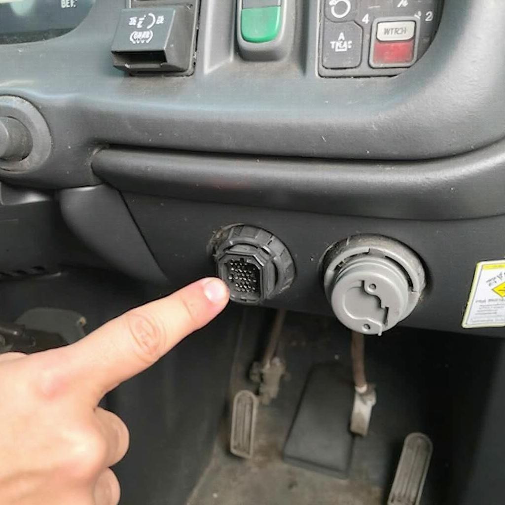 Location of OBD2 Port 2003 Nissan Forklift by UniCarriers