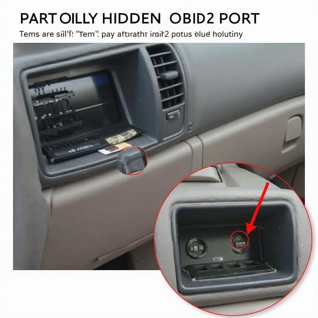 OBD2 Port Hidden Behind Panel in a 2005 Pontiac Montana