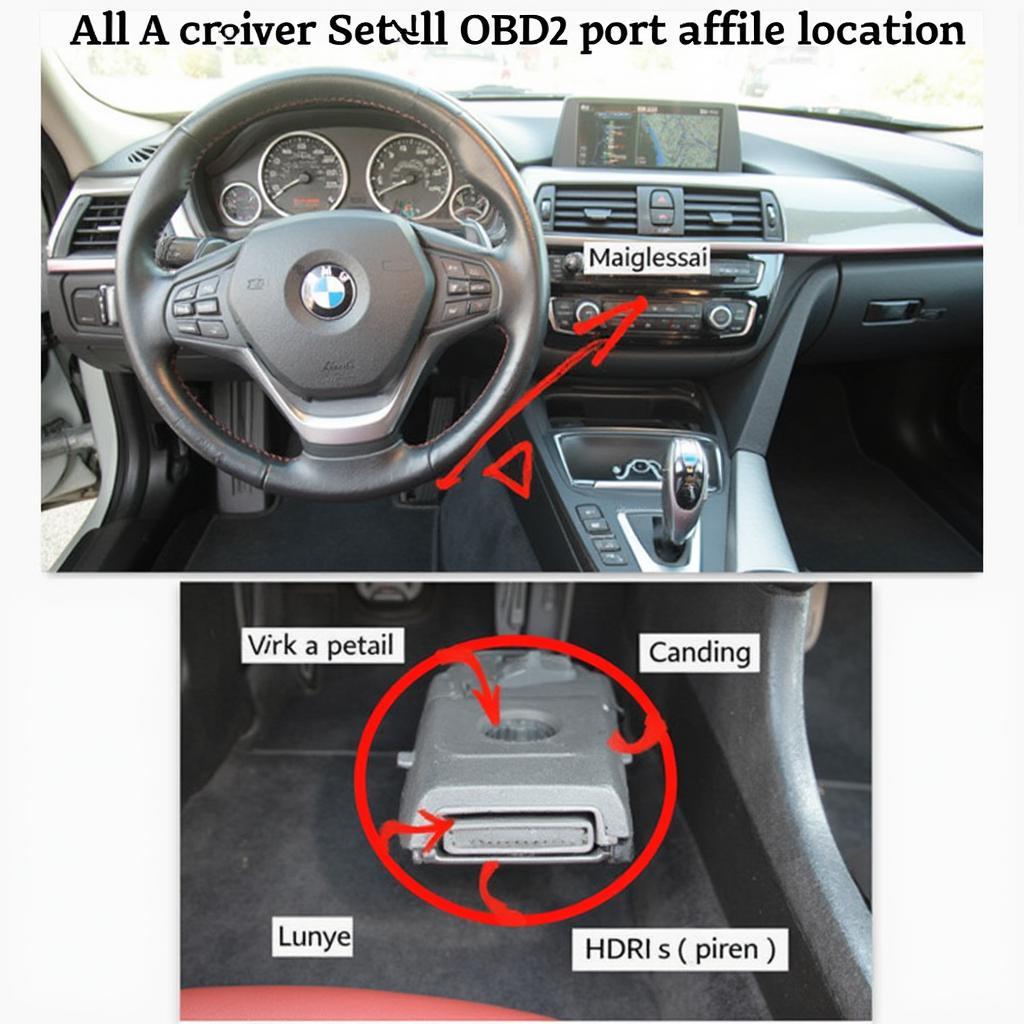 2013 BMW 320i OBD2 Port Location