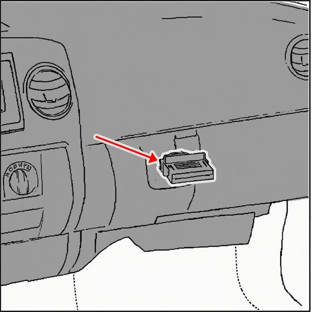 2014 Tacoma OBD2 Port Location under Dashboard