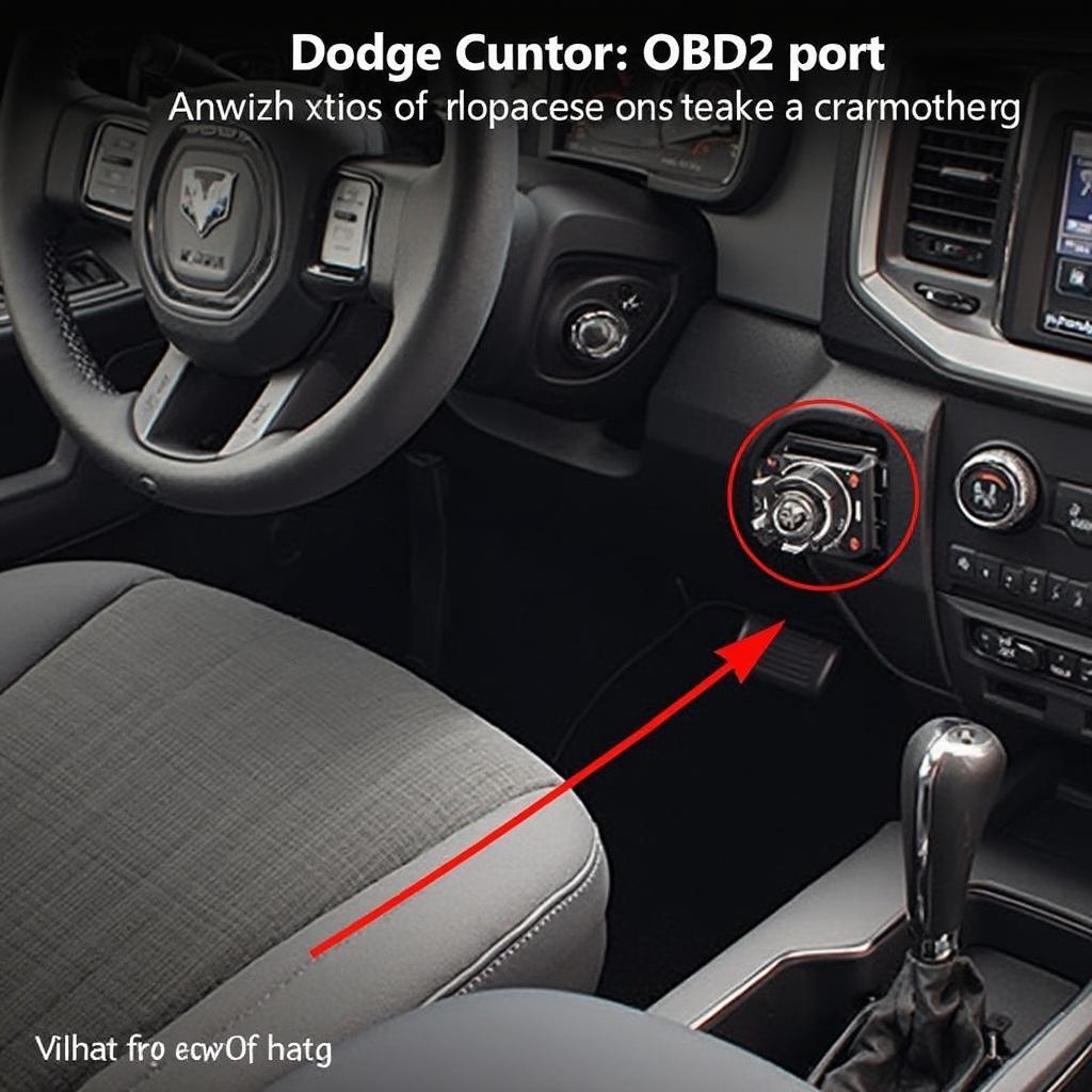 OBD2 Port Location in a 2017 Dodge Ram