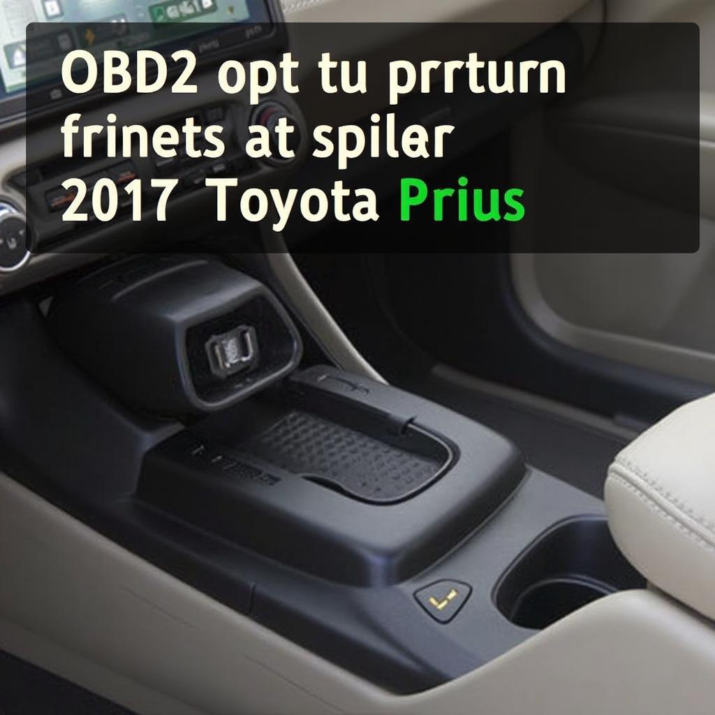 2017 Toyota Prius OBD2 Port Location