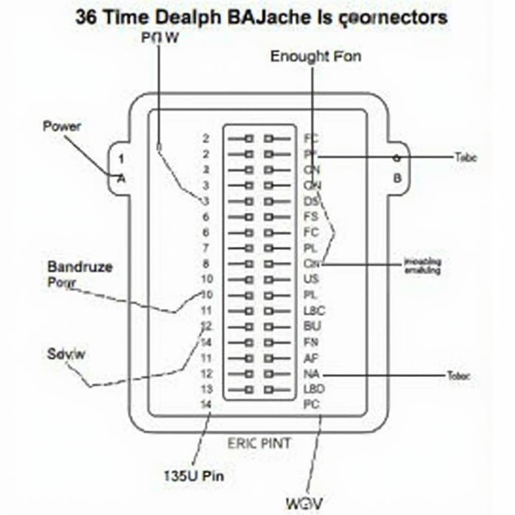 36 Pin OBD2 IC Connector Diagram