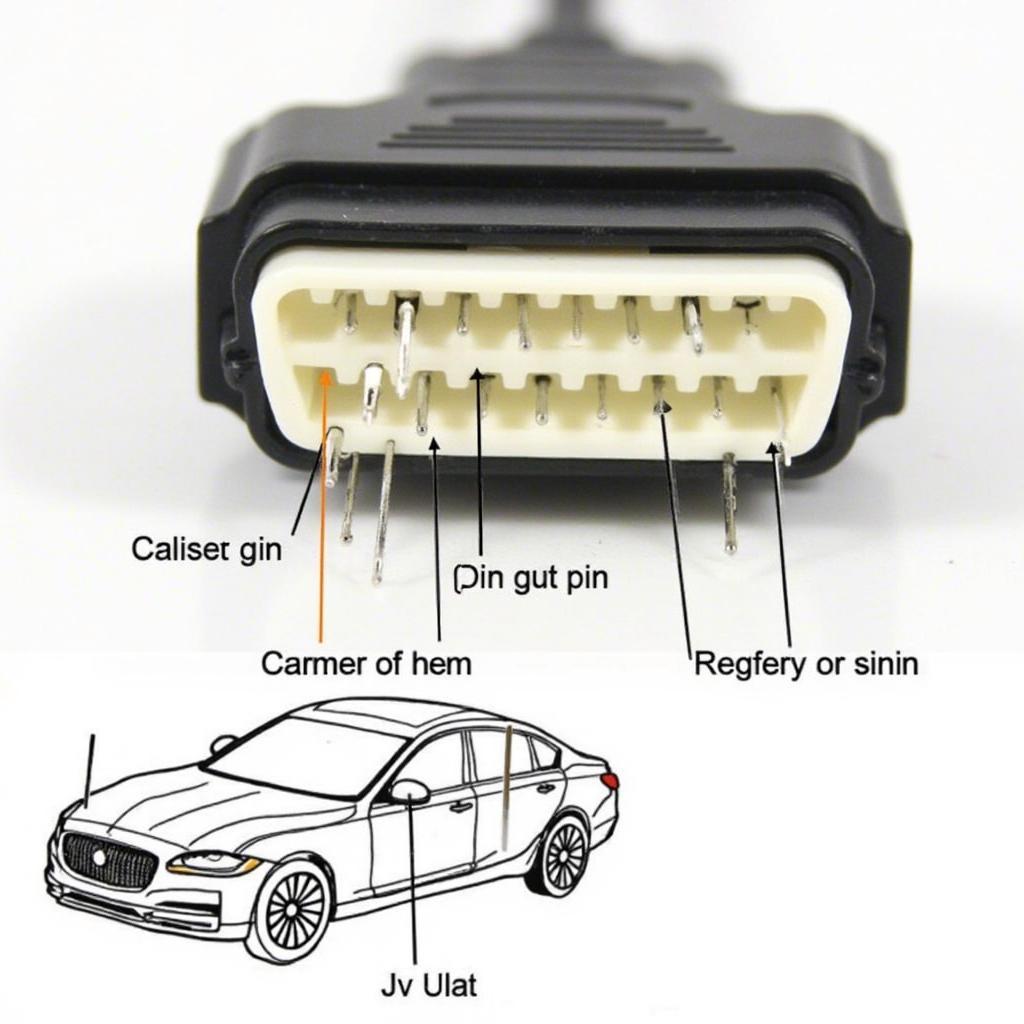 6-Pin International Connector Explained: A close-up view of a 6-pin international connector, highlighting its pins and typical placement on a vehicle.