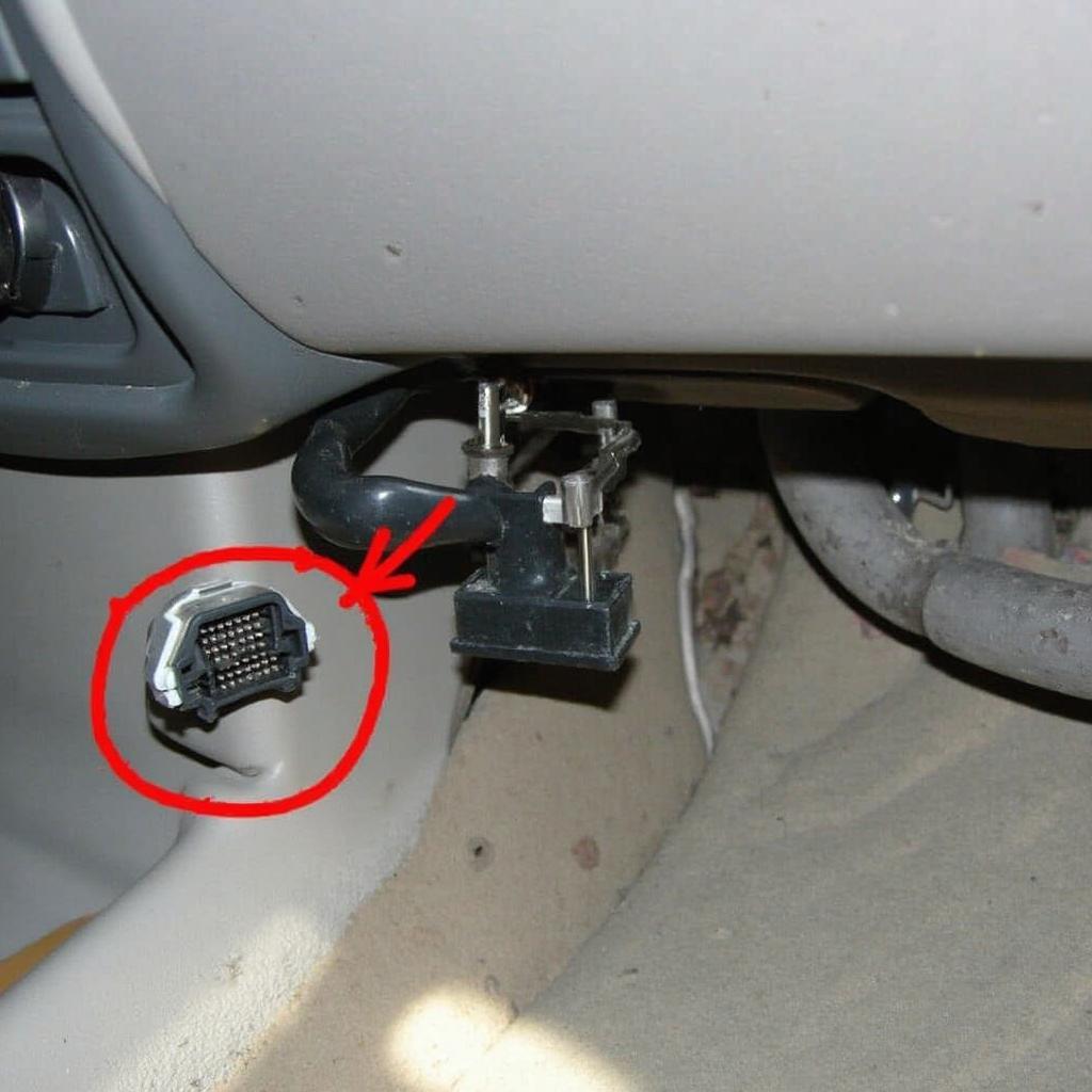 1996 Toyota 4Runner OBD2 Port Location Under the Dashboard