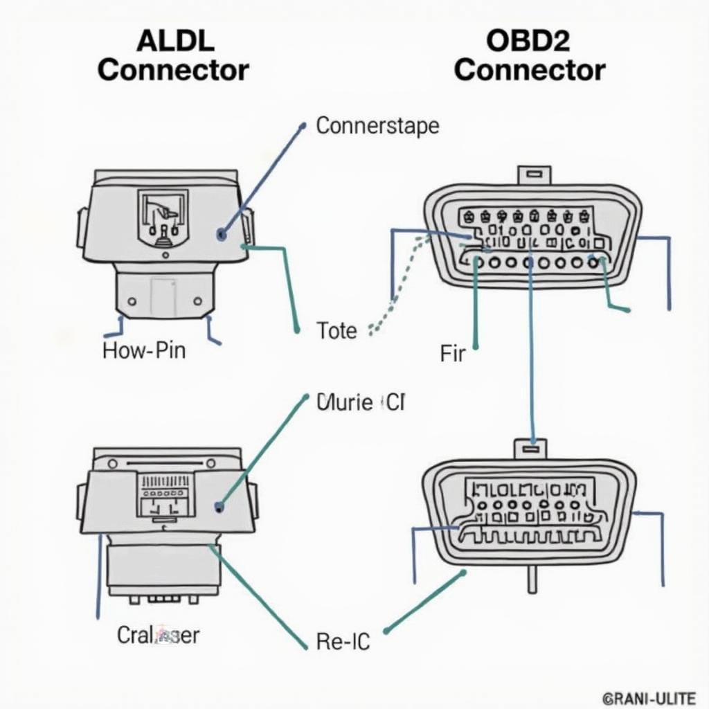 Comparing ALDL and OBD2 Connectors