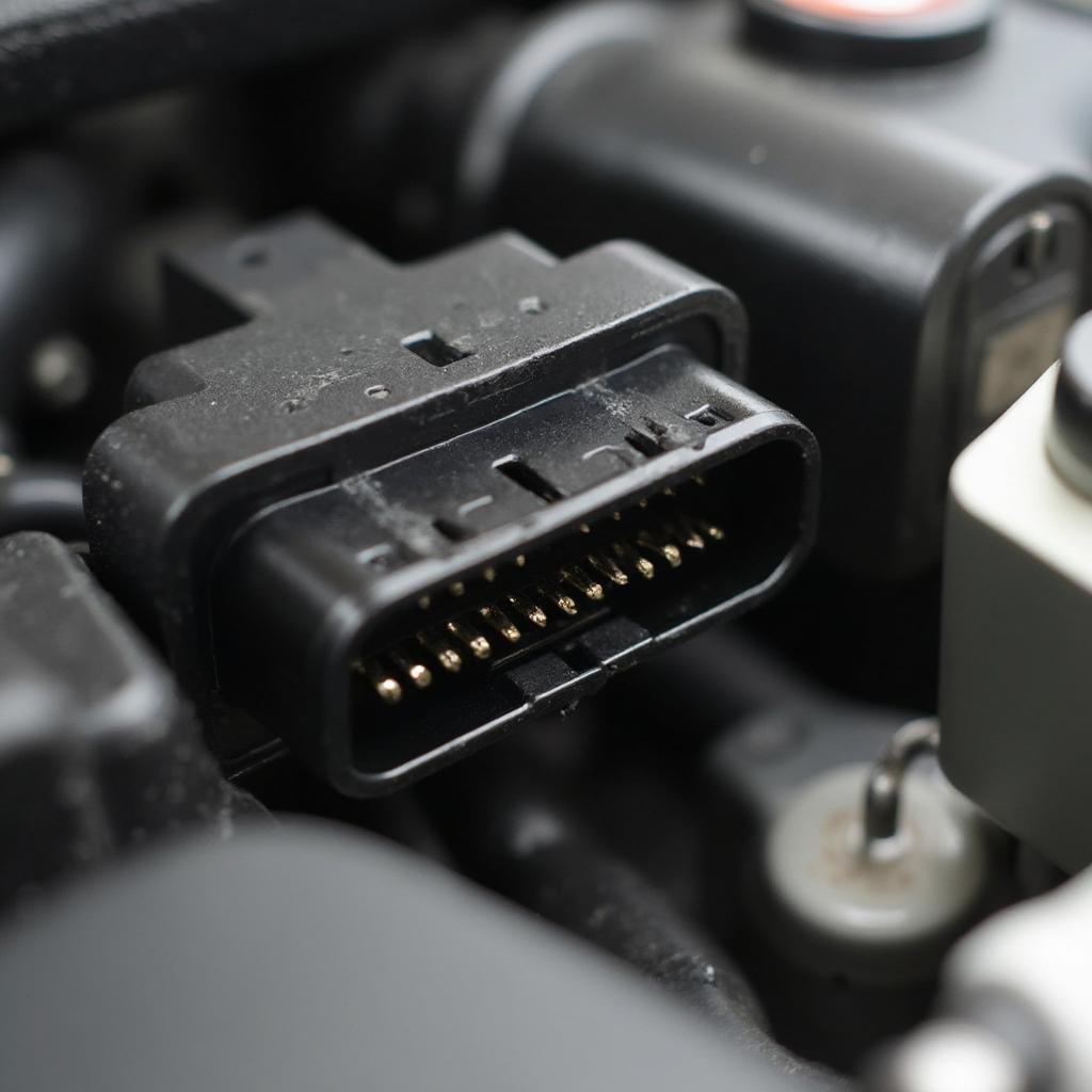 Alfa 164 OBD2 Connector Close-Up