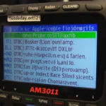 AM3011 OBD2 Scanner Displaying Trouble Codes