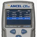 Ancel AD310 OBD2 Scanner displaying a diagnostic trouble code