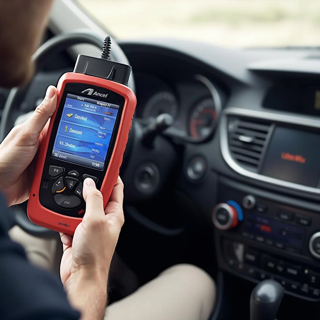 Ancel FX5000 OBD2 Scanner In Use