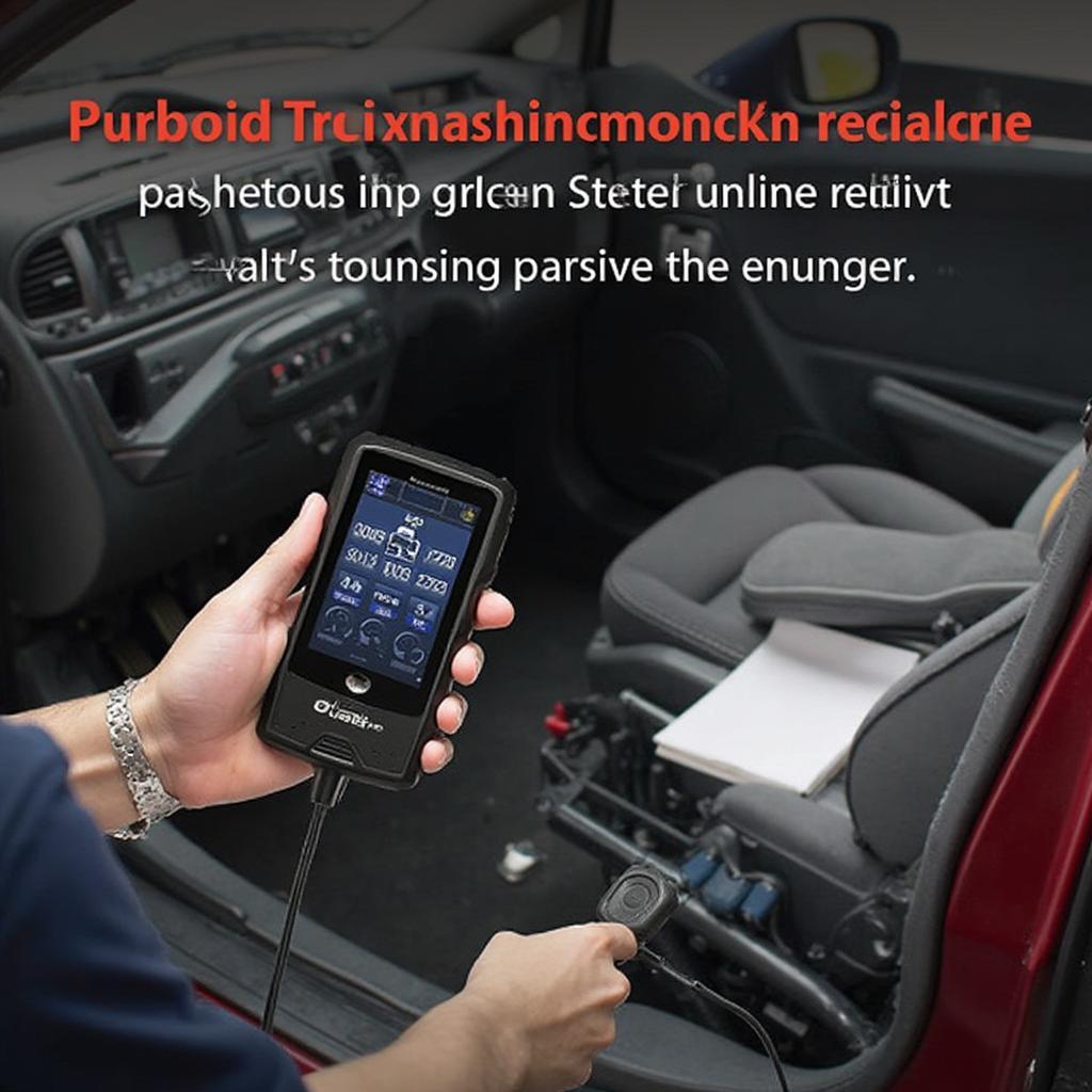 Autel Diaglink OBD2 Transmission Code Reader in Use