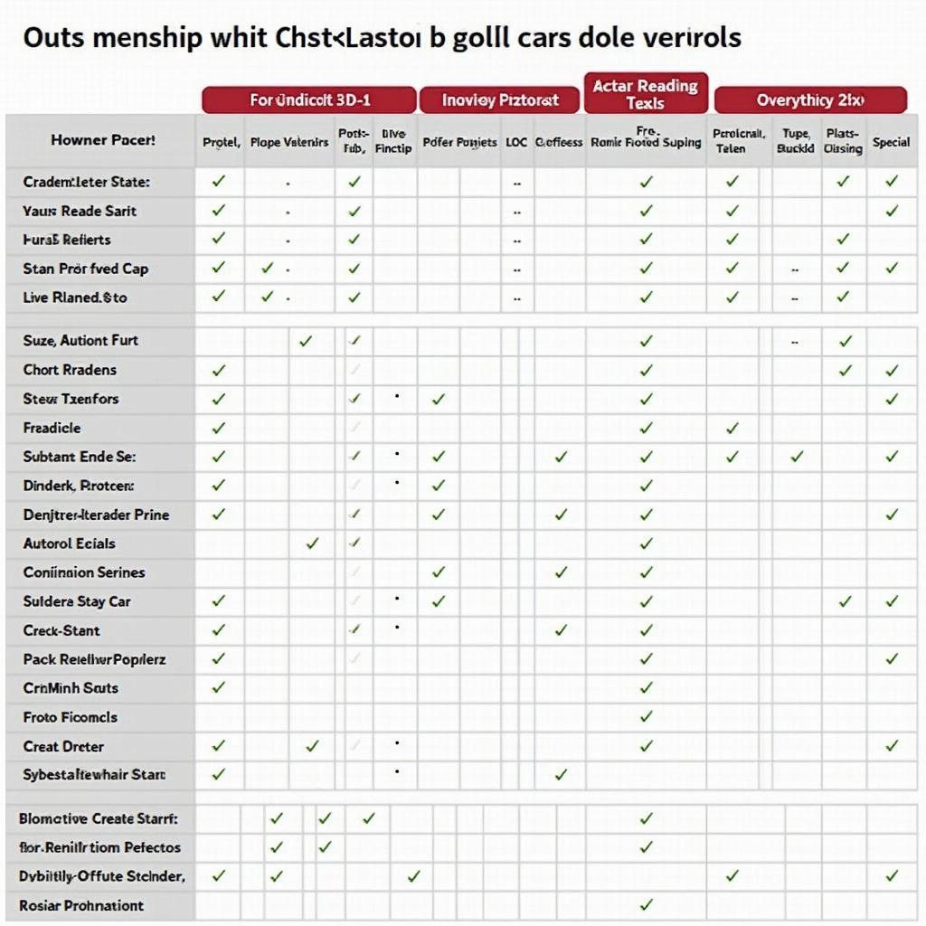 Autel OBD2 Compatibility Chart