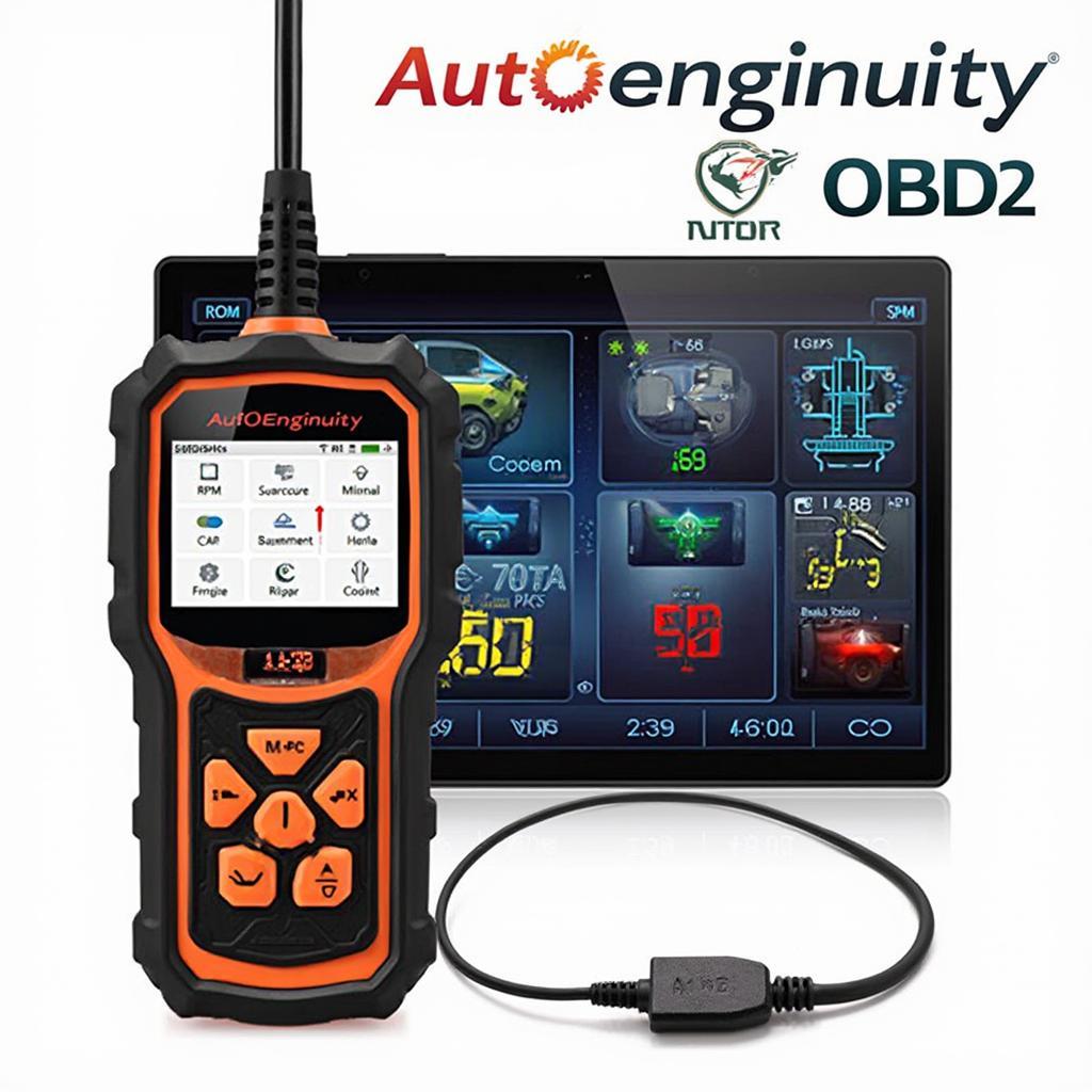 AutoEnginuity OBD2 Scanner Enhanced Scan Tool Displaying Diagnostic Information