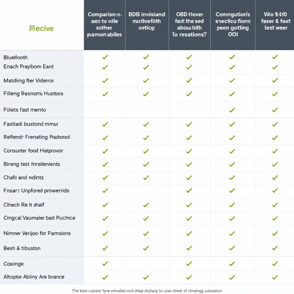 Best OBD2 Bluetooth Android Apps Comparison Chart