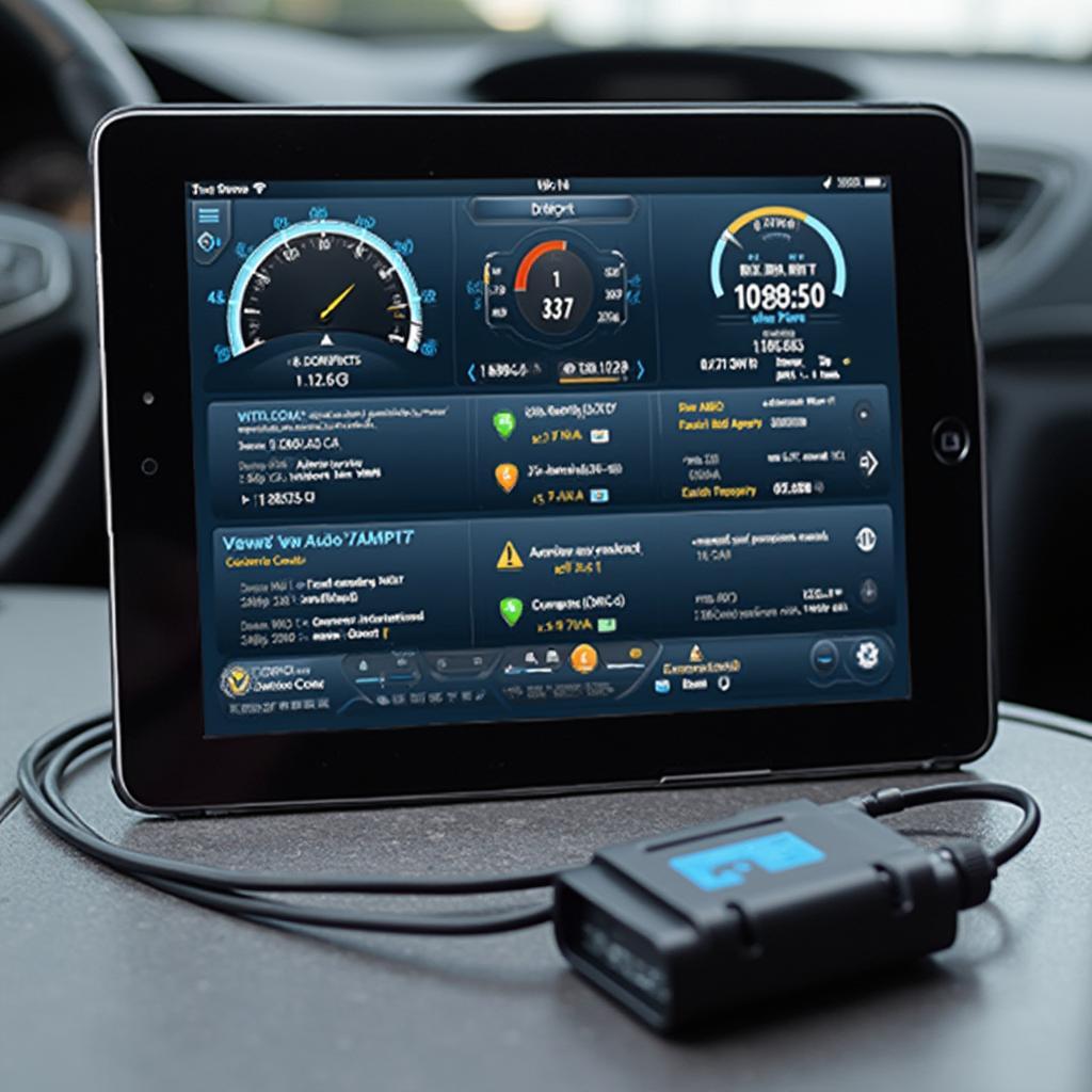 Best OBD2 iPad software displaying diagnostic information on an iPad screen