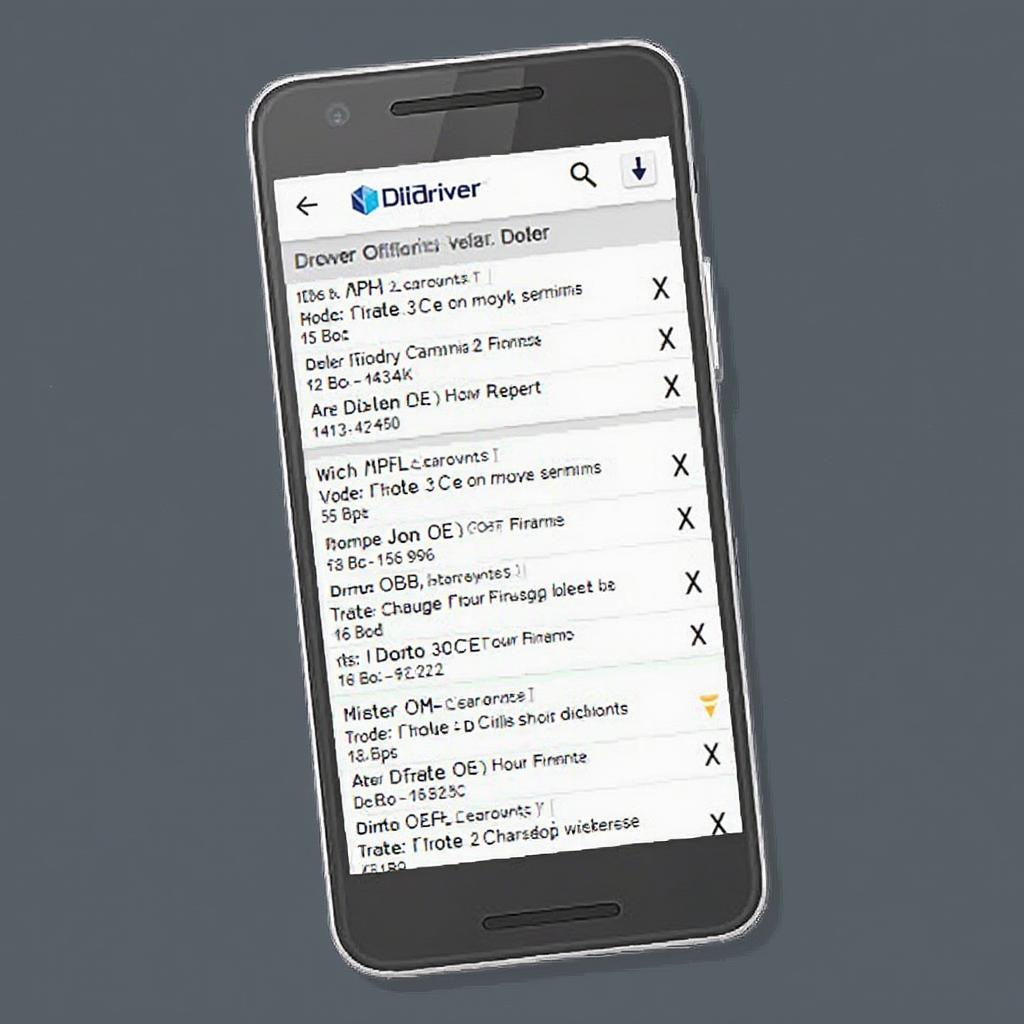 BlueDriver App Displaying OBD2 Codes on a Smartphone