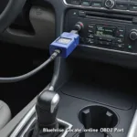 Bluedriver LSB2 connected to a vehicle's OBD2 port