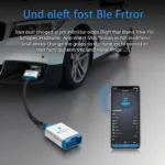 BlueDriver OBD2 Scan Tool Connected to a Car