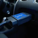 BlueDriver OBD2 Scanner Connected to Car