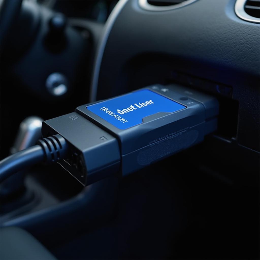 BlueDriver OBD2 Scanner Connected to Car