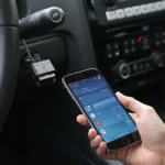 Bluetooth OBD2 Reader Connected to iPhone