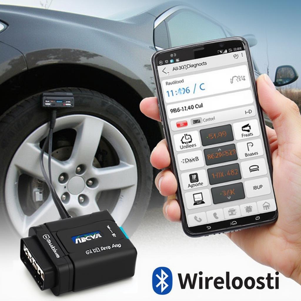 Bluetooth OBD2 Scanner Connected to a Smartphone